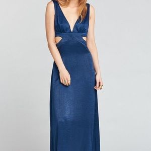 Show me your MuMu Floor Length Navy Maxi Dress